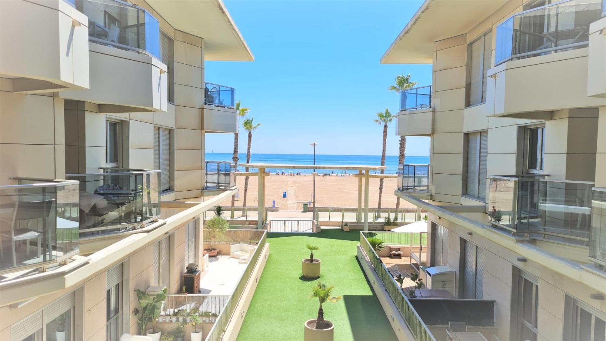Beach Valencia Luxury A40-28 Apartment With Terrace And Sea Views Eksteriør bilde